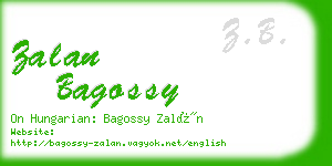 zalan bagossy business card